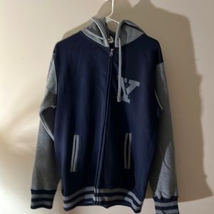 Yale Blue and Grey hooded sweatshirt